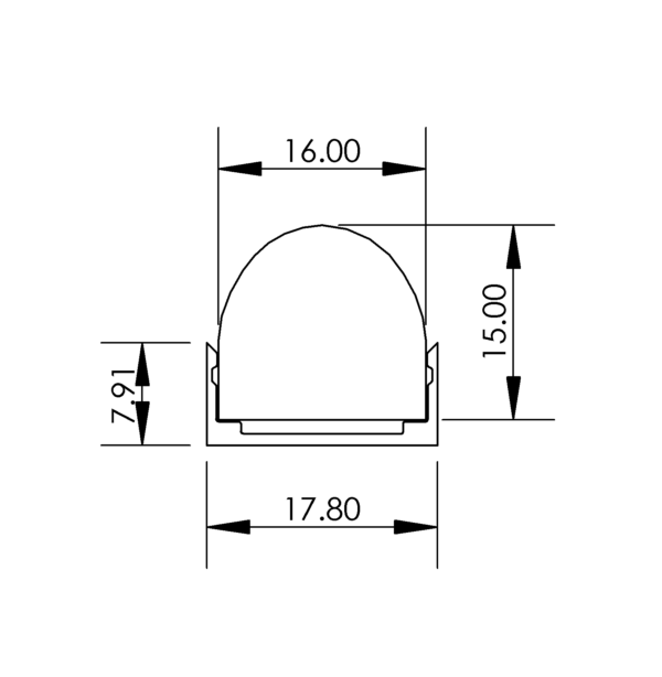 Sauna 110 TVQ (Top Bend) White IP67 - Image 2